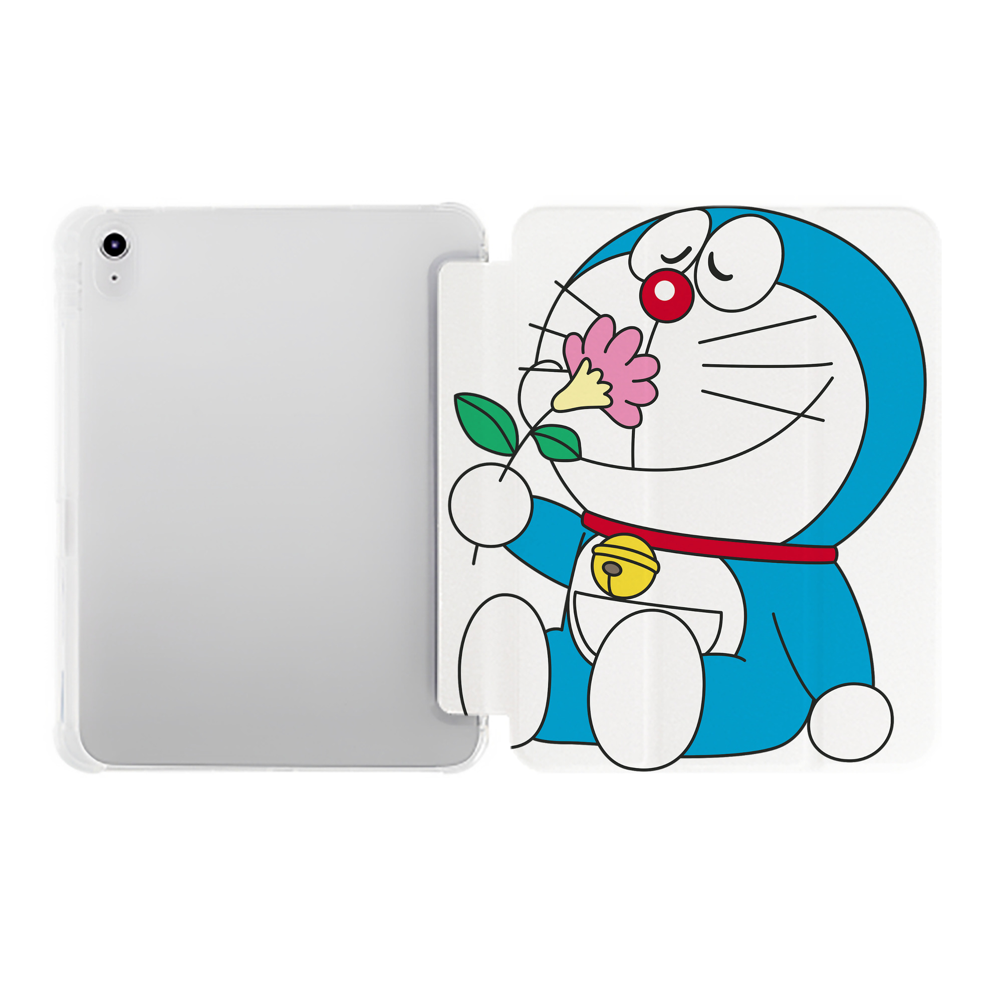（画像用） ドラえもん Doraemon IPad ケース ペン収納付き 三つ折りスタンド PUレザー×シリコン 対応機種9.5/10.5/10.9インチ